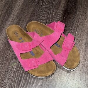 Pink Suede Sandals